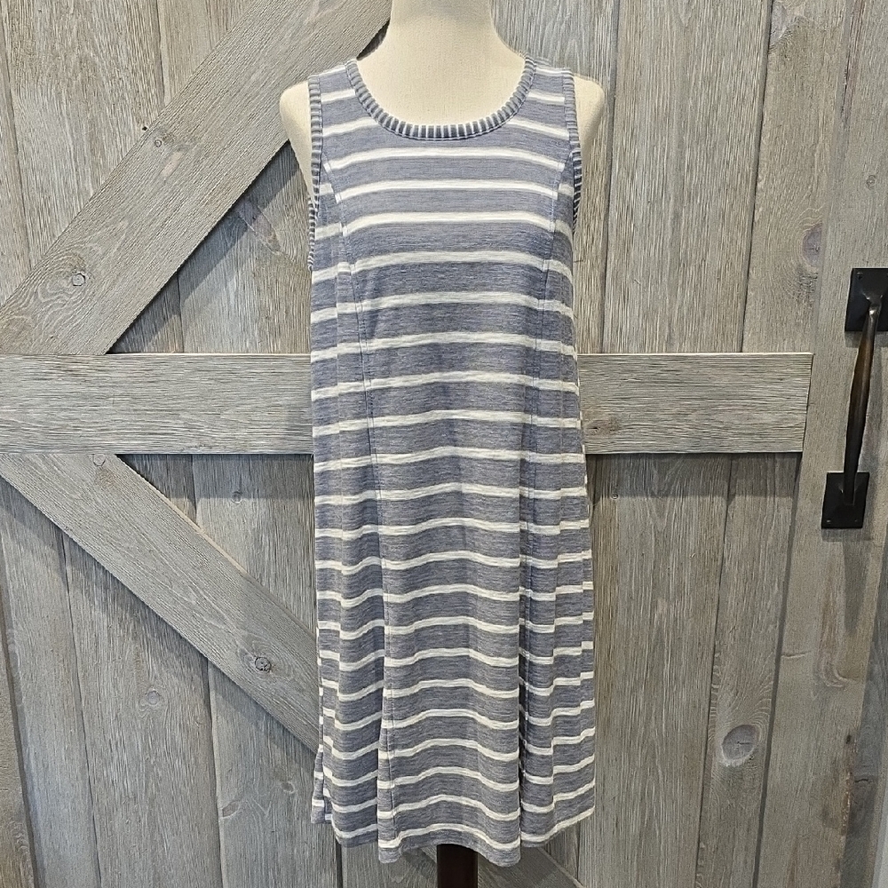 Striped Sleeveless Swing Dress